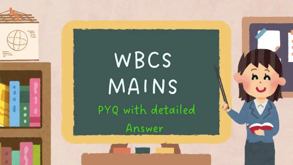 Wbcs mains PYQ